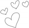 Hand drawn love hearts