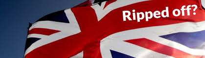 Union Flag with ripped off in text overlay